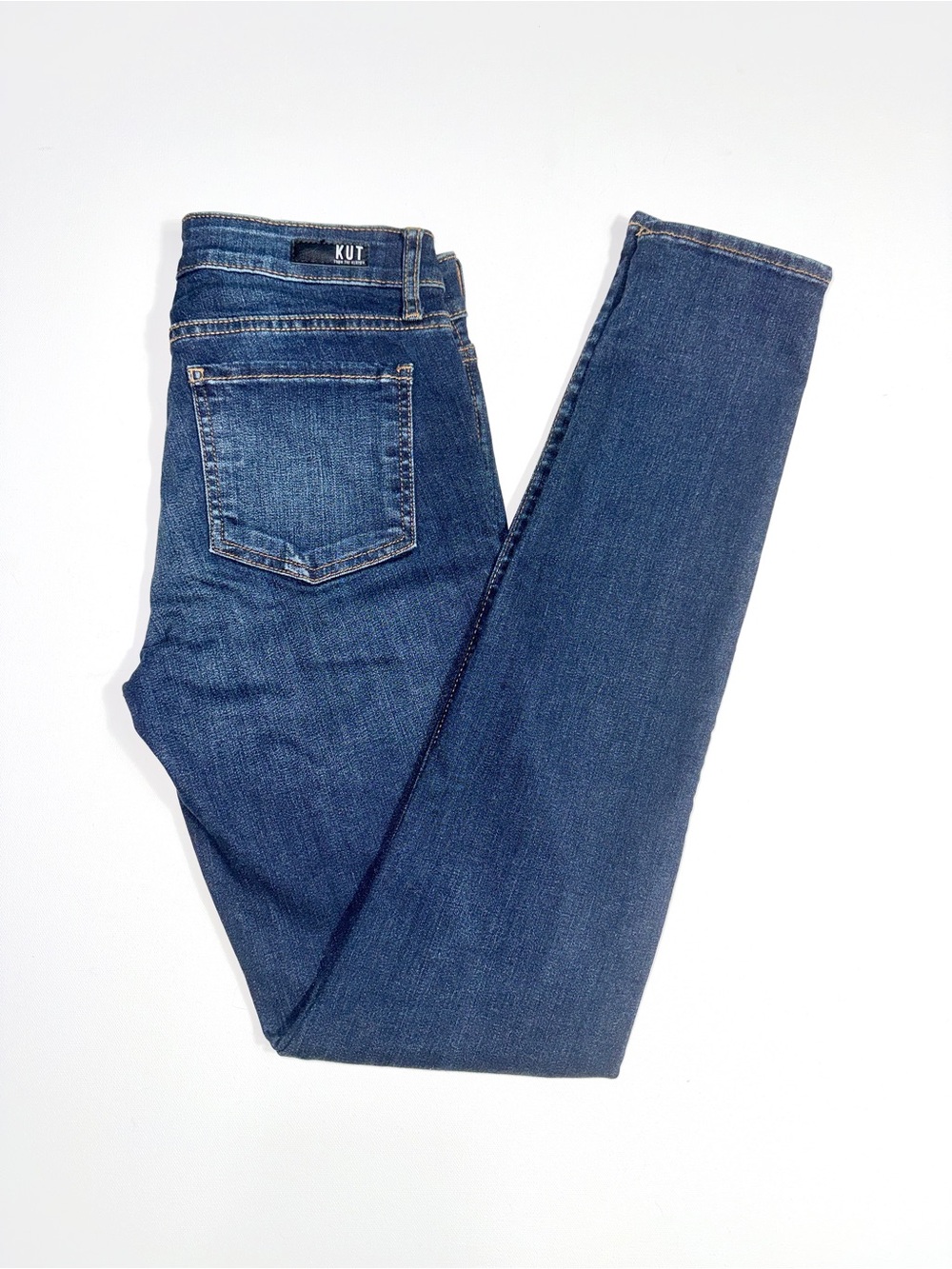 Kut from the Kloth Women’s Skinny Jeans in Dark Blue Denim